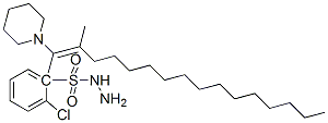 CAS 登录号：18118-66-6， 2'-(O-氯-alpha-哌啶苄基亚基)十六烷-1-磺基酰肼