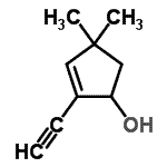 CAS 登录号：181276-85-7， 2-乙炔基-4,4-二甲基-环戊-2-烯-1-醇