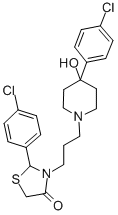 CAS#: 182188-91-6， 2-(4-Chlorophenyl)-3-[3-[4-(4-Chlorophenyl)-4-Hydroxypiperidin-1-Yl]Propyl]-1,3-Thiazolidin-4-One