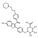 CAS 登录号：182507-22-8， 3,4,5-三羟基-6-[4-[6-羟基-3-[4-[2-(1-哌啶基)乙氧基]苯甲酰基]苯并噻吩-2-基]苯氧基]四氢吡喃-2-羧酸