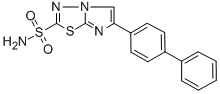 CAS 登录号：183999-58-8， 6-(4-苯基苯基)咪唑并[1,2-d][1,3,4]噻二唑-2-磺酰胺
