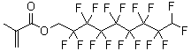 结构式 CAS# 1841-46-9, 2-甲基-2-丙烯酸 2,2,3,3,4,4,5,5,6,6,7,7,8,8,9,9-十六氟壬基酯