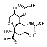 CAS 登录号：18529-63-0， (6R)-5-乙酰氨基-6-[(1R,2R)-1-乙酰氧基-2,3-二羟基丙基]-3,5-二脱氧-alpha-L-苏式-己-2-酮吡喃糖酸