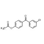 structure of CAS# 185606-02-4, 4-(3-Chlorobenzoyl)Phenyl Acetate;4-Acetoxy-3'-chlorobenzophenone