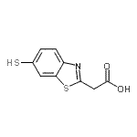 CAS 登录号：185805-00-9， (6-硫基-1,3-苯并噻唑-2-基)乙酸