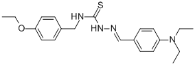 CAS#: 186453-60-1， 3-[(4-Diethylaminophenyl)Methylideneamino]-1-[(4-Ethoxyphenyl)Methyl]Thiourea