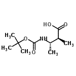 CAS#: 186494-09-7， (2S,3S)-2-Methyl-3-({[(2-Methyl-2-Propanyl)Oxy]Carbonyl}Amino)Butanoic Acid