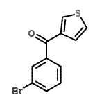 结构式 CAS# 187963-91-3, (3-溴苯基)(3-噻吩基)甲酮