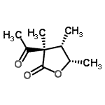 CAS 登录号：187976-00-7， (3R,4S,5S)-3-乙酰基-3,4,5-三甲基二氢-2(3H)-呋喃酮