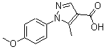 结构式 CAS# 187998-64-7, 1-(4-甲氧基苯基)-5-甲基-1H-吡唑-4-羧酸