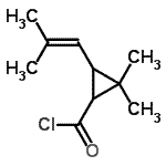 CAS 登录号：188023-87-2， 2,2-二甲基-3-(2-甲基-1-丙烯-1-基)环丙烷甲酰氯