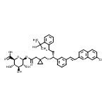 CAS#: 188717-17-1， 1-O-({1-[({(1R)-1-{3-[(E)-2-(7-Chloro-2-Quinolinyl)Vinyl]Phenyl}-3-[2-(2-Hydroxy-2-Propanyl)Phenyl]Propyl}Sulfanyl)Methyl]Cyclopropyl}Acetyl)-beta-D-Glucopyranuronic Acid