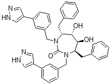 CAS#: 189275-62-5， (4R,5S,6S,7R)-5,6-Dihydroxy-4,7-Bis(Phenylmethyl)-1,3-Bis[[3-(1H-Pyrazol-4-Yl)Phenyl]Methyl]-1,3-Diazepan-2-One