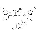 CAS 登录号：189298-36-0， 3-乙基-2-[(E)-{3-[(Z)-(3-乙基-6-甲基-1,3-苯并噻唑-2(3H)-亚基)甲基]-5,5-二甲基-2-环己烯-1-亚基}甲基]-6-甲基-1,3-苯并噻唑-3-鎓4-甲基苯磺酸酯