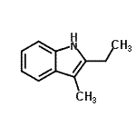 CAS 登录号：19013-49-1， 2-乙基-3-甲基-1H-吲哚