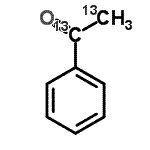 结构式 CAS# 190314-15-9, 1-苯基(<sup>13</sup>C<sub>2</sub>)乙酮