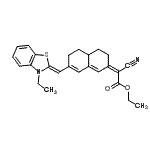 CAS 登录号：19208-19-6， 乙基(2Z)-氰基{7-[(Z)-(3-乙基-1,3-苯并噻唑-2(3H)-亚基)甲基]-4,4A,5,6-四氢-2(3H)-萘亚基}乙酸酯