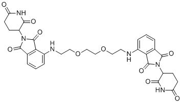 CAS 登录号：1950635-16-1， 沙利度胺-O-酰胺基-C8-NH2(三氟乙酸盐)