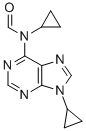 CAS 登录号：195252-43-8， N-环丙基-N-(9-环丙基嘌呤-6-基)甲酰胺