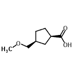 CAS 登录号：196492-76-9， (1R,3S)-3-(甲氧基甲基)环戊烷羧酸