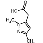 结构式 CAS# 196717-12-1, (1,3-二甲基-1H-吡唑-5-基)乙酸