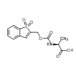 结构式 CAS# 197245-15-1, N-{[(1,1-二氧代-1-苯并噻吩-2-基)甲氧基]羰基}-L-丙氨酸