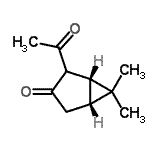 CAS 登录号：197440-66-7， (1R,5R)-2-乙酰基-6,6-二甲基双环[3.1.0]己烷-3-酮