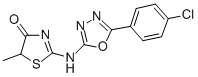 CAS 登录号：199339-17-8， 2-[[5-(4-氯苯基)-1,3,4-恶二唑-2-基]氨基]-5-甲基-1,3-噻唑-4-酮