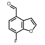 CAS 登录号：199391-59-8， 7-氟-1-苯并呋喃-4-甲醛