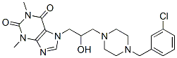 CAS 登录号：19972-01-1， 7-[3-[4-(3-氯苄基)-1-哌嗪基]-2-羟基丙基]-1,3-二甲基-7H-嘌呤-2,6(1H,3H)-二酮