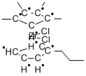 CAS 登录号：202001-05-6， 二氯[(1,2,3,4,5-H)-1-丙基-2,4-环戊二烯-1-基][(1,2,3,4,5-H)-1,2,3,4-四甲基-2,4-环戊二烯-1-基]-锆