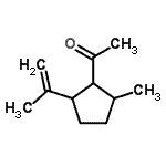 CAS 登录号：202864-37-7， 1-(2-异丙烯基-5-甲基环戊基)乙酮