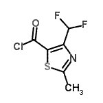CAS 登录号：203448-82-2， 4-(二氟甲基)-2-甲基-1,3-噻唑-5-甲酰氯