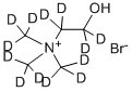 结构式 CAS# 203645-64-1, 2-羟基-N,N,N-三(甲基-D3)-乙烷-1,1,2,2-D4-铵溴化物