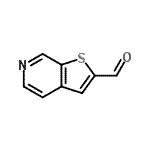 结构式 CAS# 203922-18-3, 噻吩并[2,3-c]吡啶-2-甲醛