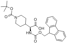 CAS 登录号：204058-24-2， (alphaS)-1-[(1,1-二甲基乙氧基)羰基]-alpha-[[(9H-芴-9-基甲氧基)羰基]氨基]-4-哌啶乙酸