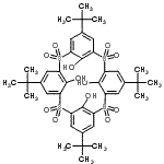 CAS 登录号：204190-49-8， 5,11,17,23-四(2-甲基-2-丙基)-2,8,14,20-四硫杂五环[19.3.1.1<sup>3,7</sup>.1<sup>9,13</sup>.1<sup>15,19</sup>]二十八-1(25),3(28),4,6,9(27),10,12,15(26),16,18,21,23-十二烯-25,26,27,28-四醇2,2,8,8,14,14,20,20-辛氧化物