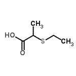 结构式 CAS# 20461-87-4, 2-(乙硫基)丙酸