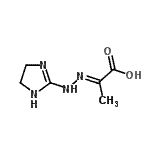 CAS 登录号：205246-50-0， (2E)-2-(4,5-二氢-1H-咪唑-2-基亚肼基)丙酸