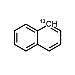 结构式 CAS# 20526-83-4, (1-<sup>13</sup>C)萘