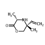 CAS 登录号：205495-78-9， (3S,5R)-3,5-二甲基-5-乙烯基-2-吗啉酮