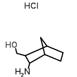 结构式 CAS# 205639-91-4, (3-氨基双环[2.2.1]庚-2-基)甲醇盐酸盐(1:1)