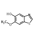 CAS 登录号：205812-98-2， 6-甲氧基-1,3-苯并噻唑-5-醇