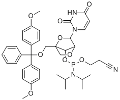 CAS 登录号：206055-76-7， 5-O-DMTr-2-O,4-C-亚甲基尿苷3-CE-氨基亚磷酸酯