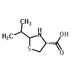 CAS#: 206061-57-6， (4R)-2-Isopropyl-1,3-Thiazolidine-4-Carboxylic Acid