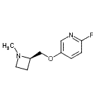 CAS 登录号：209327-74-2， 2-氟-5-{[(2R)-1-甲基-2-氮杂环丁基]甲氧基}吡啶