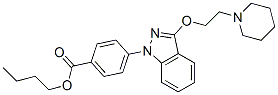 CAS 登录号：20954-14-7， 4-[3-(2-哌啶乙氧基)-1H-吲唑-1-基]苯甲酸丁酯
