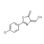 CAS 登录号：209742-75-6， (4E)-2-(4-氯苯基)-4-(羟基亚甲基)-1,3-恶唑-5(4H)-酮