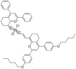 CAS 登录号：21016-22-8， 2,4-二(4-戊氧基苯基)-8-[5-(2,4-二苯基-6,7-二氢-5H-苯并吡喃-1-鎓-8-亚基)戊-1,3-二烯基]-6,7-二氢-5H-苯并吡喃高氯酸盐
