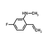 CAS 登录号：210536-34-8， 5-氟-N-甲基-2-乙烯基苯胺